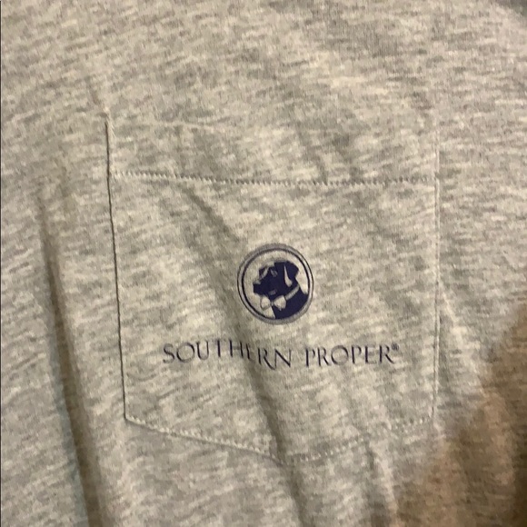 Men’s Southern Proper Gray Long Sleeve Shirt - Picture 2 of 5